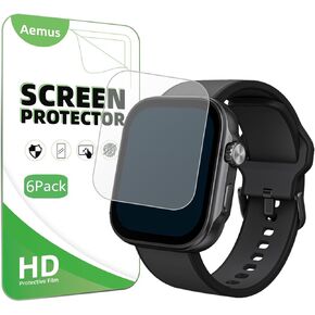 Screen Protector Compatible for SOUYIE, GZC GTX13 Smart Watch 1.99" (6 Pack) Clear Soft Film For GTX13 Sports Fitness Tracker