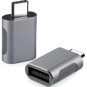 USB C to USB Adapter Pack of 2 USB C Male to USB3 Female Adapter Compatible with iMac iPad Mini/Pro 2021 MacBook Pro 2020 MacBook Air 2020 and Other Type C or Thunderbolt 3 Devices Space Grey