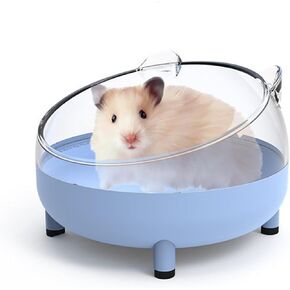Meow&Woof Hamster Sand Bath Container, Large Sandbox Toilet Gerbil Batheoom, Tiny Chinchilla Dust Bathtub Sand Bath Box for Hamster Cage Accessories 6.5 Inch-Light Green