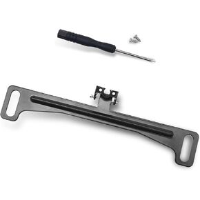 1 PC Car 7.68" x 1.34" US License Plate + 0.51" Square Rear View Camera Integrated Stable Structure Bracket, Metal Waterproof Anti-Shake Driving Recorder License Plate Bracket (Black)