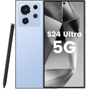 S24 Ultra Smartphone Unlocked Cell Phones with Built-in Pen 8+256GB Android 13 Phones 6.8" HD Screen Dual SIM 108MP+48MP Camera 6800 mAh(Pink)