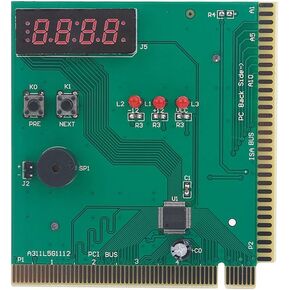 PC Computer Motherboard Analyzer Diagnostic Card, 4 Digit PCI and ISA PC Computer Motherboard Diagnostic Analyzer Post Tester Card, 4 Digit PCI & ISA PC Tester