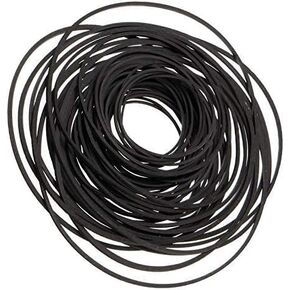 50 pack 40mm to 190mm Recorder Rubber Belts, Cassette Recorder Repair Maintenance Mix Cassette Rubber Square Belt repair rebuild common square belt, fit almost cassette tape machine