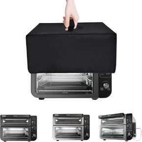 Double Toaster Oven Dust Cover Waterproof Dustproof Air Fryer Cover for Ninja DCT402BK 13-in-1 Toaster Oven丨Ninja DCT451 12-in-1 Smart Double Oven丨Ninja DCT401 12-in-1 Double Oven (Silvery)