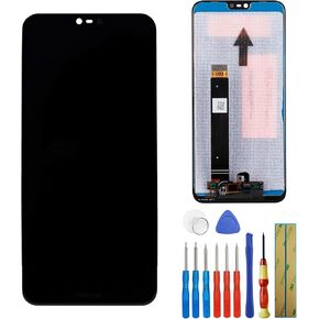 New LCD Display Touch Screen Assembly Compatible with Nokia 7.1 TA-1100 TA-1096 TA-1095 TA-1085 TA-1097 5.84 inch Display + Tools (Black)