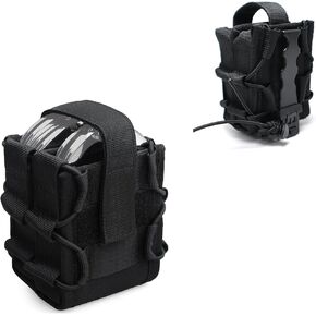 Double Handcuff Pouch ASP Handcuff Case for Vest Molle Handcuff Holster for Duty Belt Handcuff Holder Fit Asp Handcuff/Hinged Handcuff/Chain Handcuff/Folding Rigid Handcuff