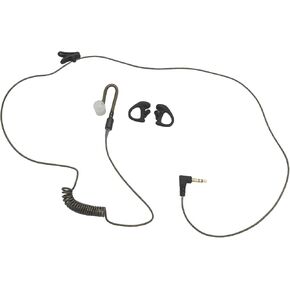 3.5mm Listen Only Earpiece Tubeless Covert Ear Piece High Difination Surveillance Headset for Police Law Enforcement Walkie Talkie Shoulder Speaker Mic(Wired,Clear)