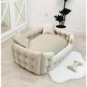 Luxury Dog Beds Large Sized Dog with Removable Washable Cover - Premium Big Dog Bed Sofa Style - Fancy Dog Couch Bed - Non Slip Pet Sofa Bed for Dogs