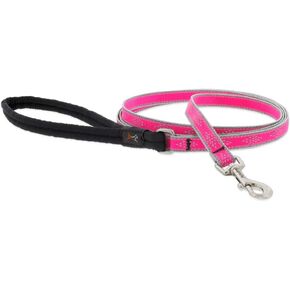Lupine Reflective Dog Leash 6-Foot by 1/2" Wide Pink Diamond