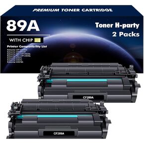 89A Black Toner Cartridge Compatible Replacement for HP 89A CF289A 89X CF289X (with Chip) for Enterprise M507 M507n M507dn M507x MFP M528dn M528f M528c M528z M528 Series Printer (2-Pack)