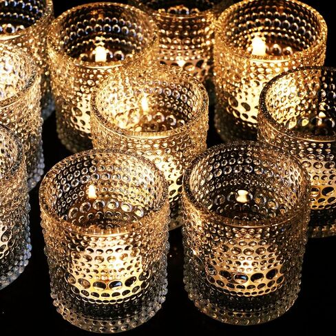 36 Pack Votive Candle Holders, Stylish Clear Glass Tealight Candle Holders for Ambience & Romance, Home Decor and Holiday Decor, Table Centerpiece, Christmas by KUKLIPJIM in Saudi Arabia