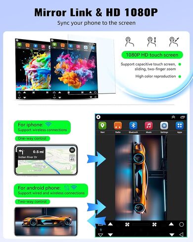 Android 13 Car Stereo Radio Audio for Chevrolet Cruze J300 2009-2014, 9.7" Vertical Touch Screen Car Player with Bluetooth,FM,WiFi, GPS,Mirror Link, Subwoofer,EQ,Dual USB + Backup Camera/Mic/CANBUS in Saudi Arabia