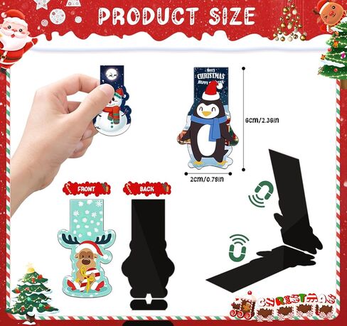 Christmas Page Markers,12 Christmas Gnomes Reading Book Marks,Assorted Xmas Graduation Gifts Book Page Clip,Cute Bookmarks for Kids School Home Reading Office Stationery Winter Holiday in Kuwait