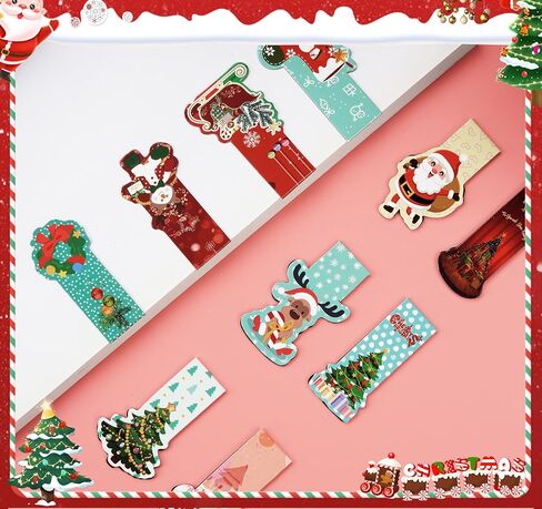 Christmas Page Markers,12 Christmas Gnomes Reading Book Marks,Assorted Xmas Graduation Gifts Book Page Clip,Cute Bookmarks for Kids School Home Reading Office Stationery Winter Holiday in Kuwait
