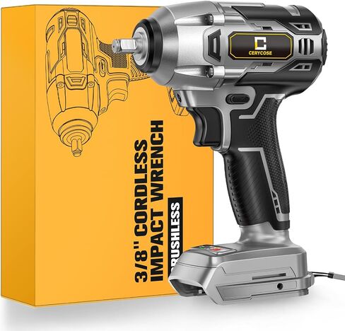 Cordless Impact Wrench 1/2 inch for Dewalt Battery 900FT-LBS with 6 Sockets and Durable Toolbox Brushless Impact Gun Includes LED Work Light - High Torque Impact Driver, No Battery in Saudi Arabia