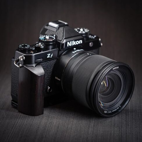 قبضة مخصصة للكاميرا · مقبض من الخشب الصلب القديم على شكل حرف L لكاميرا Nikon Zf · لوحة Arca سريعة التحرير مدمجة + فتحة ملولبة مقاس 1/4 بوصة + فتحة حزام اليد (خشب أسود أفريقي) in Saudi Arabia