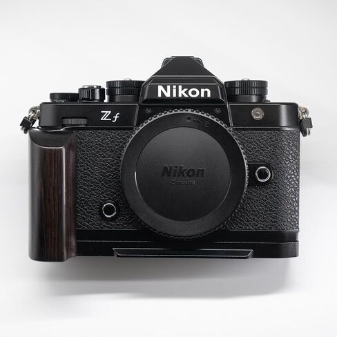 قبضة مخصصة للكاميرا · مقبض من الخشب الصلب القديم على شكل حرف L لكاميرا Nikon Zf · لوحة Arca سريعة التحرير مدمجة + فتحة ملولبة مقاس 1/4 بوصة + فتحة حزام اليد (خشب أسود أفريقي) in Saudi Arabia