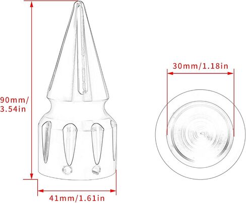 CNC Spike Front Axle Nut Covers Caps Compatible for Harley Touring Street Glide Fat Boy Road King Trike Iron 883 Electra Glide Tri Glide Dyna 2008-later Chrome in Kuwait