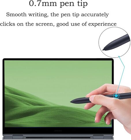 قلم Galaxy Book4 360 / Book4 Pro 360 S بديل لقلم Samsung Galaxy Book4 360 S، قلم Book4 Pro 360 Stylus متوافق مع قلم Samsung Galaxy Book4 Pro 360 (بدون بلوتوث) + 5 سن (أسود) in Saudi Arabia