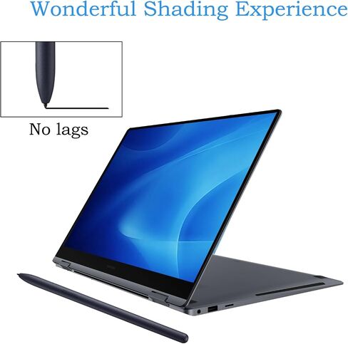 قلم Galaxy Book4 360 / Book4 Pro 360 S بديل لقلم Samsung Galaxy Book4 360 S، قلم Book4 Pro 360 Stylus متوافق مع قلم Samsung Galaxy Book4 Pro 360 (بدون بلوتوث) + 5 سن (أسود) in Saudi Arabia