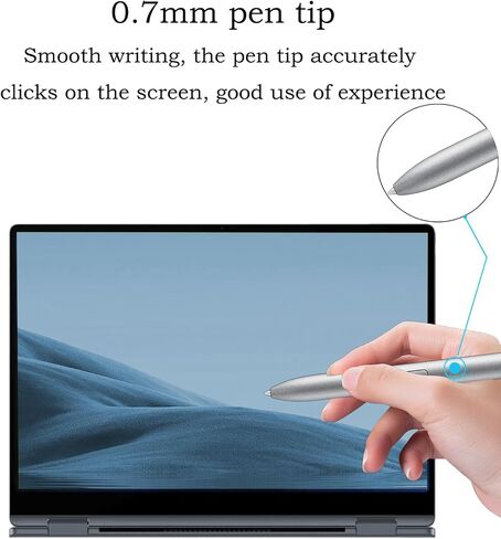 قلم Galaxy Book4 360 / Book4 Pro 360 S بديل لقلم Samsung Galaxy Book4 360 S، قلم Book4 Pro 360 Stylus متوافق مع قلم Samsung Galaxy Book4 Pro 360 (بدون بلوتوث) + 5 سن (أسود) in Saudi Arabia