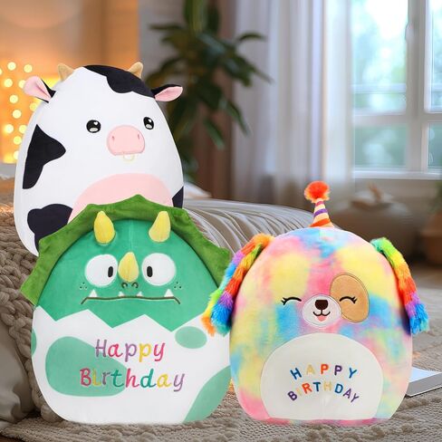 Easfan Pink Flamingo Plush Pillow Cute Stuffed Animal Cuddly Soft Toys Happy Birthday Gifts Plush Pal for Kids Girls Adults, 13-Inch in Saudi Arabia