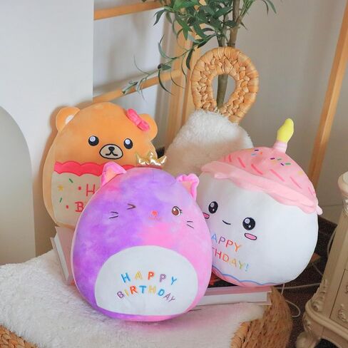 Easfan Pink Flamingo Plush Pillow Cute Stuffed Animal Cuddly Soft Toys Happy Birthday Gifts Plush Pal for Kids Girls Adults, 13-Inch in Kuwait