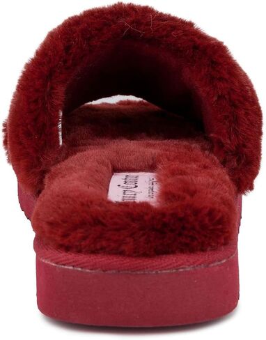 Juicy Couture Women's Slide Sandals With Faux Fur Slipper Sandals, Furry Slides, Womens Slip On Slippers-Eldoris 2-Mauve Small in Saudi Arabia