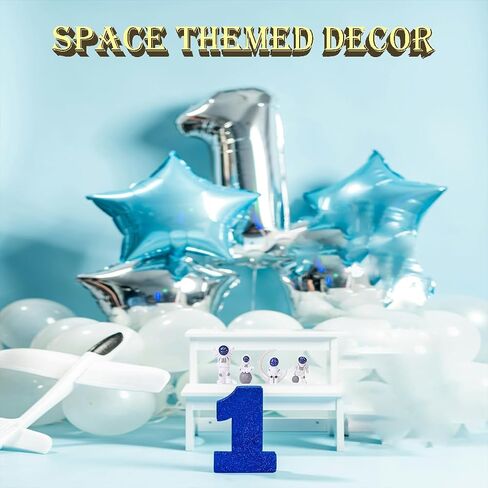 Blue White Astronaut Statue Decor,4 Pcs Astronaut Sculpture Figure Home Decor,Cute Room Decor for Space Themed Room Decorations. in Saudi Arabia