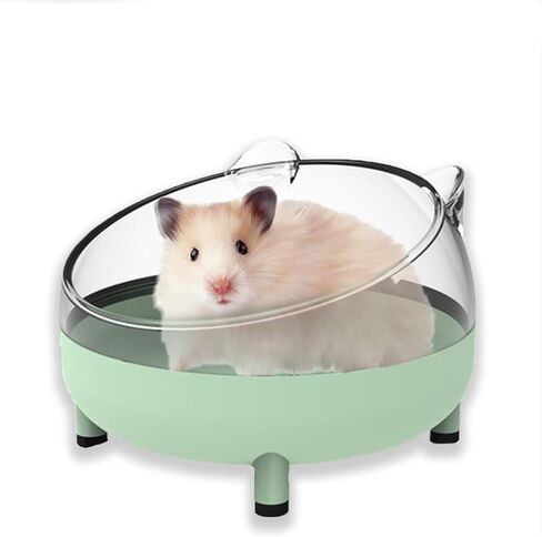 Meow&Woof Hamster Sand Bath Container, Large Sandbox Toilet Gerbil Batheoom, Tiny Chinchilla Dust Bathtub Sand Bath Box for Hamster Cage Accessories 6.5 Inch-Light Green in Saudi Arabia