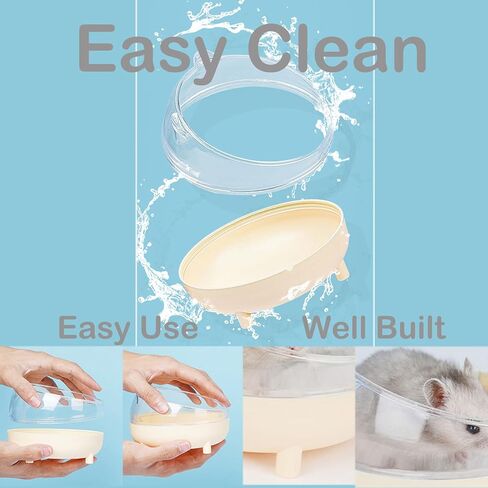 Meow&Woof Hamster Sand Bath Container, Large Sandbox Toilet Gerbil Batheoom, Tiny Chinchilla Dust Bathtub Sand Bath Box for Hamster Cage Accessories 6.5 Inch-Light Green in Saudi Arabia