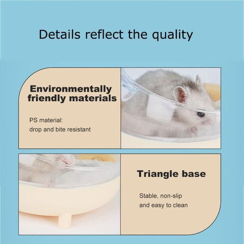 Meow&Woof Hamster Sand Bath Container, Large Sandbox Toilet Gerbil Batheoom, Tiny Chinchilla Dust Bathtub Sand Bath Box for Hamster Cage Accessories 6.5 Inch-Light Green in Saudi Arabia
