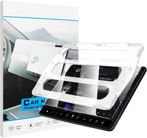 GLASS-M Tesla Model Y Model 3 واقي شاشة من الزجاج المقسى، شاشة لمس مركزية مقاس 15 بوصة تعمل باللمس، واقي شاشة لمس للسيارة [مجموعة سهلة التركيب] [مضاد للخدش بدرجة 9H] [مضاد لبصمات الأصابع] in Kuwait