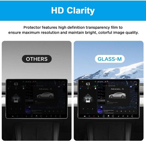 GLASS-M Tesla Model Y Model 3 واقي شاشة من الزجاج المقسى، شاشة لمس مركزية مقاس 15 بوصة تعمل باللمس، واقي شاشة لمس للسيارة [مجموعة سهلة التركيب] [مضاد للخدش بدرجة 9H] [مضاد لبصمات الأصابع] in Kuwait