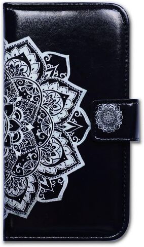 Bcov Case for iPhone 8 Plus/iPhone 7 Plus,iPhone 7 Wallet Case, Gorgeous Colours Circle Mandala Leather Flip Case Wallet Cover with Card Slot Holder Kickstand for iPhone 8+/7+ in Kuwait