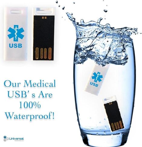 Elite II USB Medical Bracelet: Hypoallergenic Silicone Wristband 2GB USB Waterproof Flash Drive Emergency Medical Card. Complimentary Access PHR (Personal Health Record) in Saudi Arabia