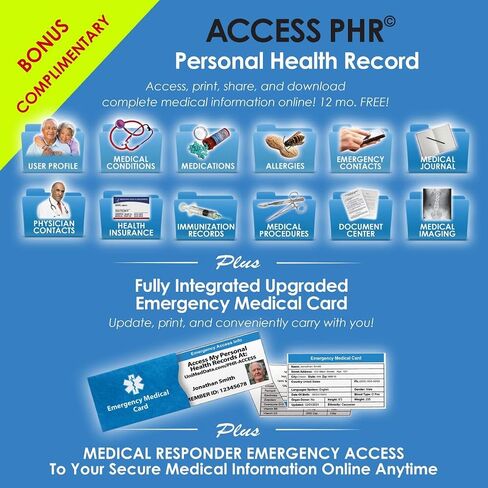 Elite II USB Medical Bracelet: Hypoallergenic Silicone Wristband 2GB USB Waterproof Flash Drive Emergency Medical Card. Complimentary Access PHR (Personal Health Record) in Saudi Arabia