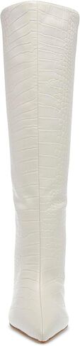 Steve Madden Women's Lavan Knee High Boot, Cream Leather, 7.5 in Saudi Arabia