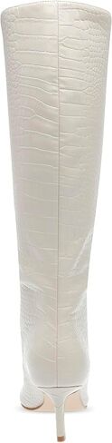 Steve Madden Women's Lavan Knee High Boot, Cream Leather, 7.5 in Saudi Arabia