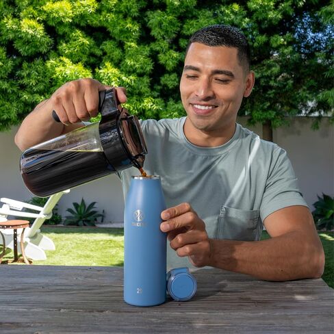 Takeya Glass Cold Brew Coffee Maker for Iced Coffee, Airtight Pitcher, Premium Quality, 1 Quart, Black Lid and Handle in Saudi Arabia