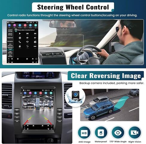 UNITOPSCI 1G+32G Android 13 Car Stereo for Toyota Prado/Lexus GX470 2002-2009 Wireless CarPlay Android Auto 9.7" Vertical Touchscreen HiFi Bluetooth GPS Navigation WiFi FM/RDS SWC + Backup Camera Mic in Saudi Arabia