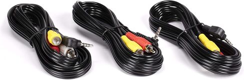 كابل ذكر 3.5 مم من THE CIMPLE CO إلى RCA ذكر للفيديو والصوت - متوافق مع Roku وTivo - وليس للكاميرات - موصل كابل فيديو مركب (أحمر وأبيض وأصفر) - 6 أقدام in Kuwait