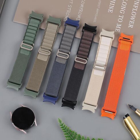 One Click No Gap Alpine Loop Band for Samsung Galaxy Watch 7 6 4 5 FE Band 40mm 44mm/Galaxy Watch 6 4 Classic Bands 47mm 43mm 42mm 46mm/5 Pro Band 45mm,Rugged Nylon Sport Strap Wristband Men,3 Pack in Saudi Arabia