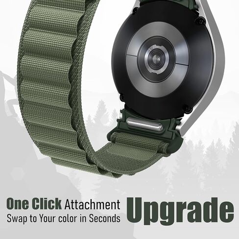 One Click No Gap Alpine Loop Band for Samsung Galaxy Watch 7 6 4 5 FE Band 40mm 44mm/Galaxy Watch 6 4 Classic Bands 47mm 43mm 42mm 46mm/5 Pro Band 45mm,Rugged Nylon Sport Strap Wristband Men,3 Pack in Saudi Arabia