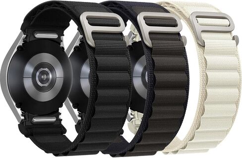 One Click No Gap Alpine Loop Band for Samsung Galaxy Watch 7 6 4 5 FE Band 40mm 44mm/Galaxy Watch 6 4 Classic Bands 47mm 43mm 42mm 46mm/5 Pro Band 45mm,Rugged Nylon Sport Strap Wristband Men,3 Pack in Saudi Arabia