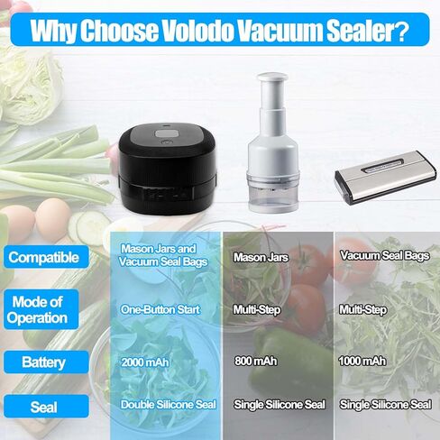 ماسون جرة فراغ السدادة، 3 في 1 آلة ختم فراغ مع الفم وأغطية ماسون العادية، مجموعة ماسون جرة فراغ السدادة لبرطمانات تعليب ميسون متوافقة مع توفير الطعام in Kuwait