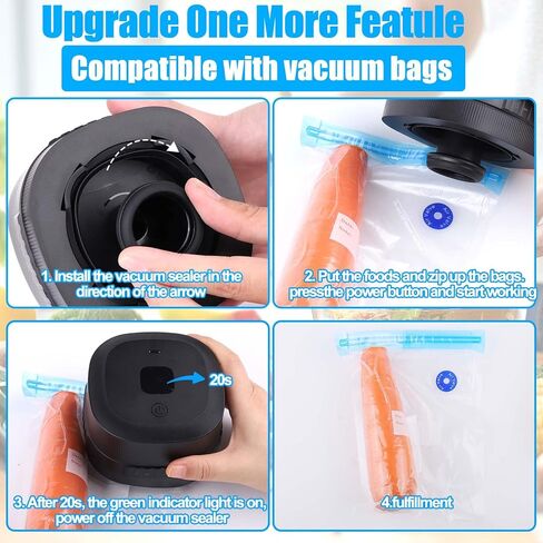 ماسون جرة فراغ السدادة، 3 في 1 آلة ختم فراغ مع الفم وأغطية ماسون العادية، مجموعة ماسون جرة فراغ السدادة لبرطمانات تعليب ميسون متوافقة مع توفير الطعام in Kuwait