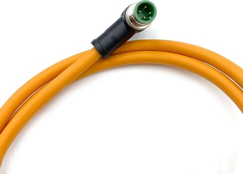 3.28ft M12 4 Pin A Code Male الزاوية اليمنى إلى RJ45 Male High Flex Cat6 Ethernet Cable، M12 إلى RJ45 كابل موصل صناعي محمي مجموعة كابلات سلكية ميدانية لتطبيق التشغيل الآلي 1 متر in Saudi Arabia