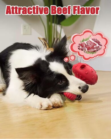 Dog Chew Toys for Aggressive Chewers, Rubber Treat Dispensing Stimulation Toy to Keep Them Busy, Durable Interactive Enrichment Puzzle Toy for Medium Large Breed Dogs in Kuwait