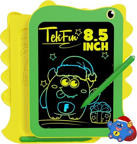 ألعاب TEKFUN للأطفال الصغار، تابلت كتابة LCD للأطفال، لعبة لوح رسومات الشعار المبتكرة، ألعاب أساسيات السفر لعمر 3 4 5 6 سنوات للأولاد والبنات هدايا عيد الميلاد (8.5 بوصة أخضر) in Kuwait